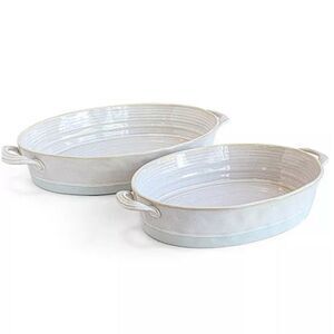 New $108 OVER AND BACK Dolce Oval Baker Set, 2 Piece